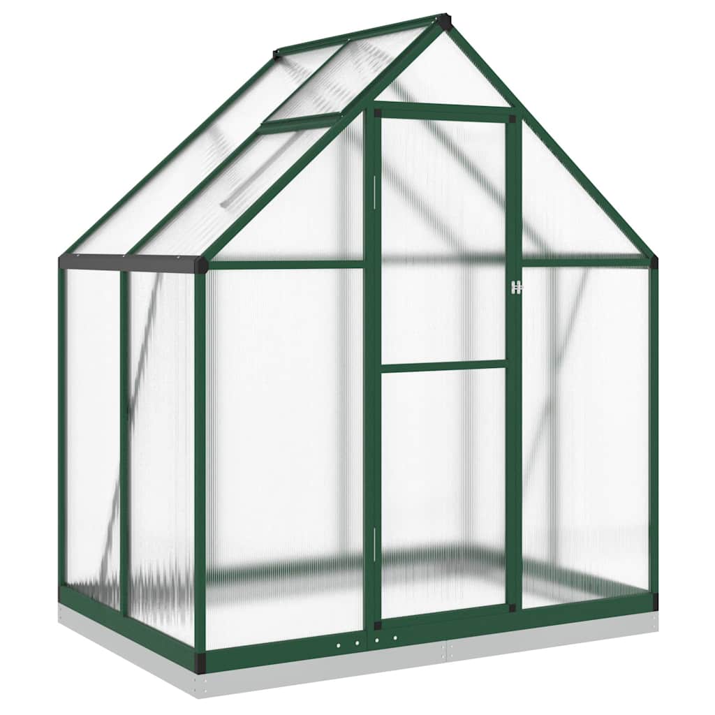 vidaXL Sere cu cadru de bază, verde, 169x114x202 cm, aluminiu
