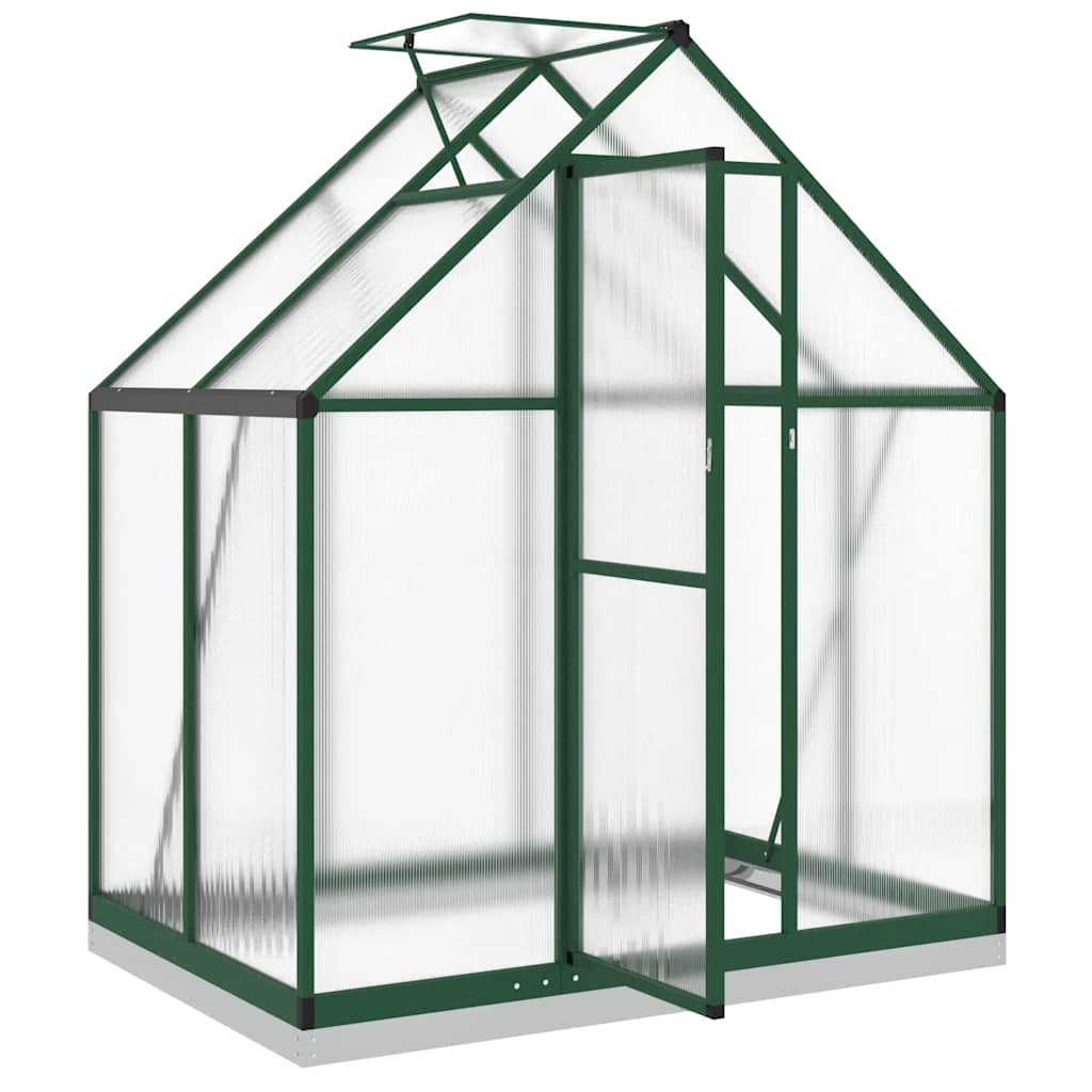 vidaXL Sere cu cadru de bază, verde, 169x114x202 cm, aluminiu