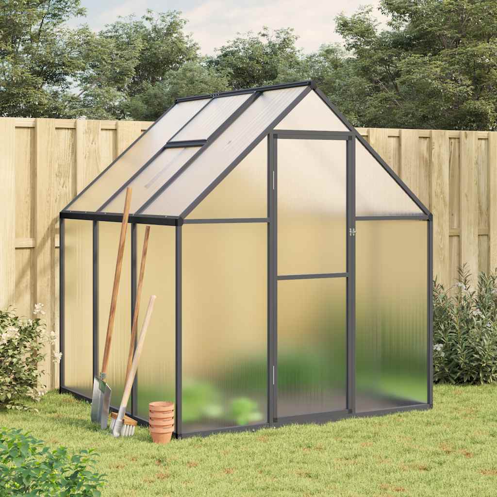 vidaXL Sere cu cadru de bază, antracit, 169x169x195 cm, aluminiu vidaXL Sere cu cadru de bază, antracit, 169x169x195 cm, aluminiu