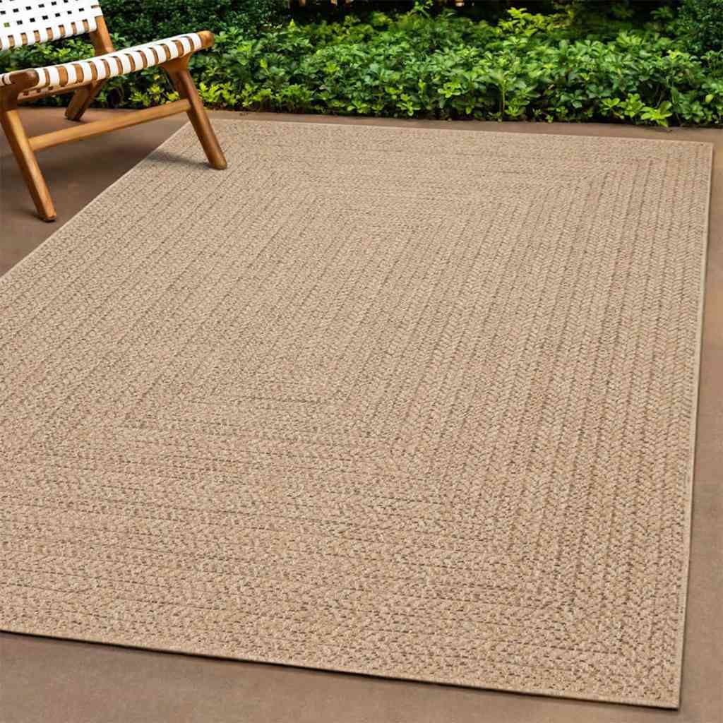 vidaXL Covor ZIZUR aspect iută, 120x120cm, pentru interior și exterior vidaXL Covor ZIZUR aspect iută, 120x120cm, pentru interior și exterior