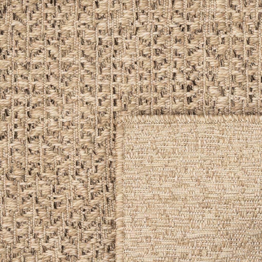 vidaXL Covor ZIZUR aspect iută, 200x200cm, pentru interior și exterior
