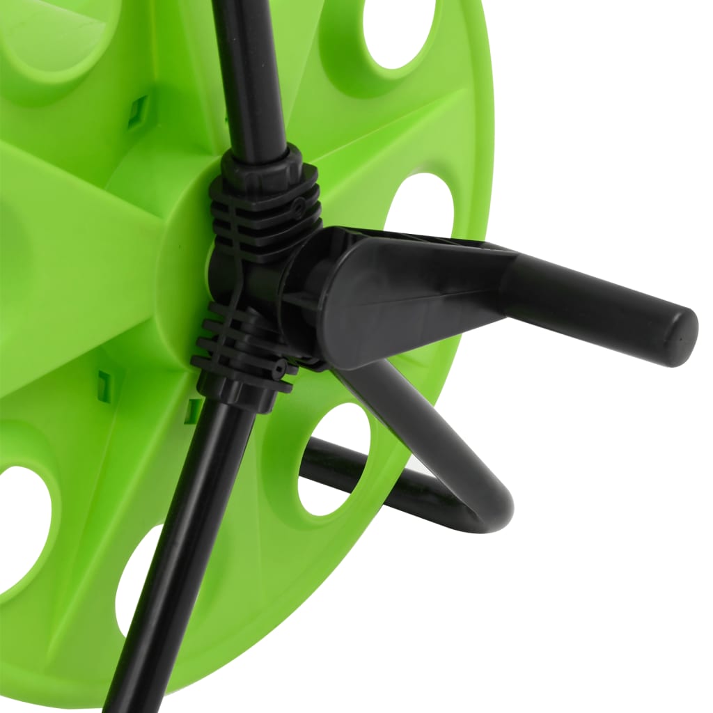 vidaXL Tambur de furtun autonom, verde, pt. furtun 45 m 1/2 inch, oțel