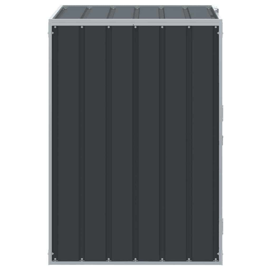 vidaXL Depozitare coș gunoi cu roți 1 coș antracit 72x81x115 cm oțel vidaXL Depozitare coș gunoi cu roți 1 coș antracit 72x81x115 cm oțel