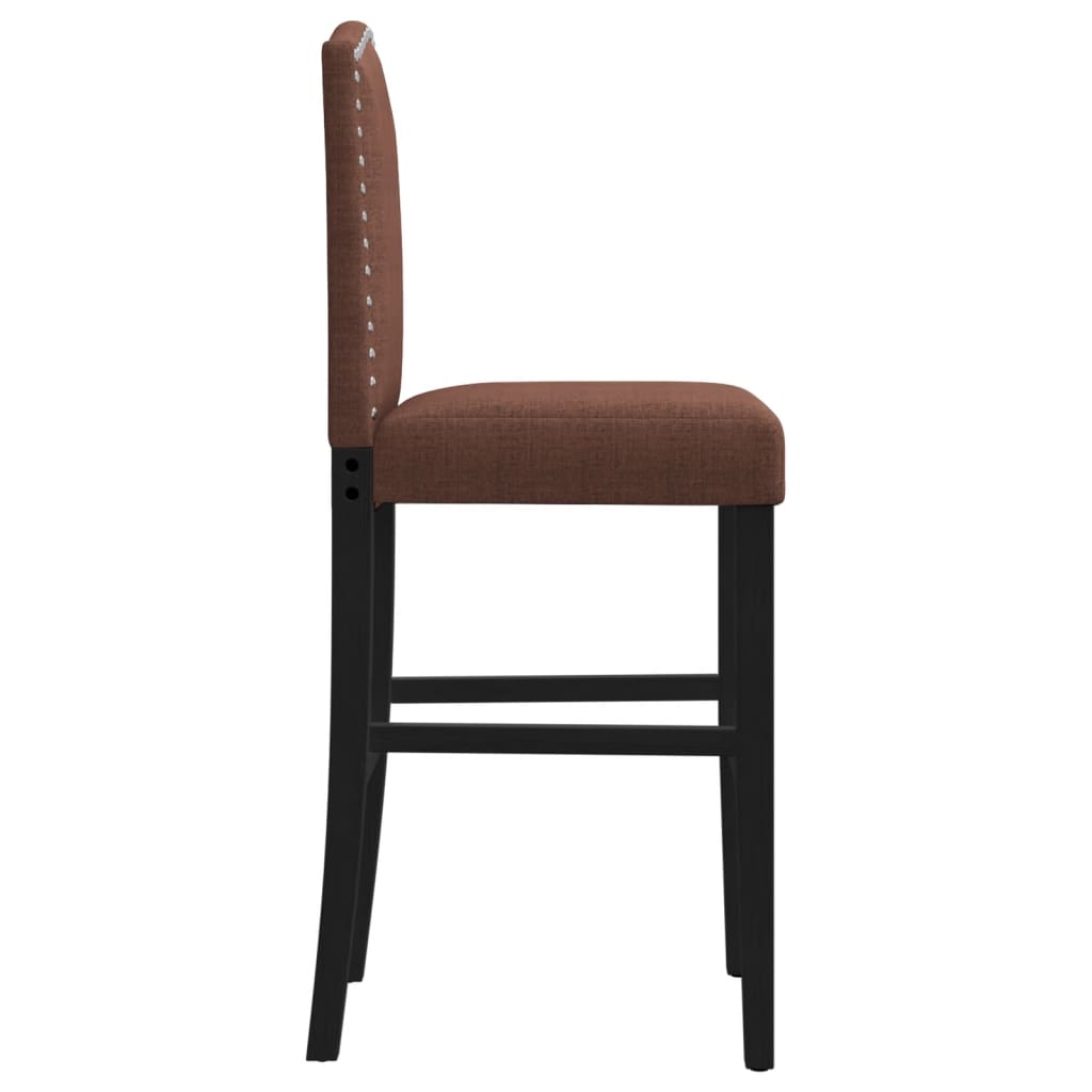 vidaXL Scaune de bar, 2 buc., lemn masiv de hevea și textil vidaXL Scaune de bar, 2 buc., lemn masiv de hevea și textil