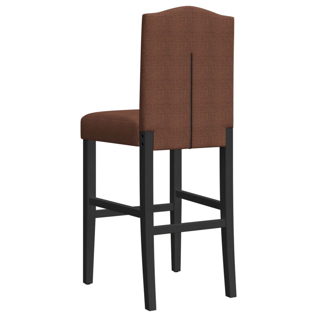 vidaXL Scaune de bar, 2 buc., lemn masiv de hevea și textil vidaXL Scaune de bar, 2 buc., lemn masiv de hevea și textil