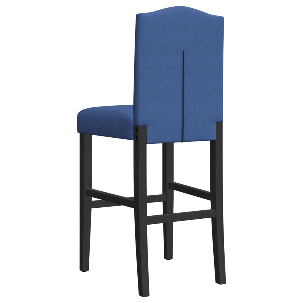 vidaXL Scaune de bar, 2 buc., lemn masiv de hevea și textil vidaXL Scaune de bar, 2 buc., lemn masiv de hevea și textil