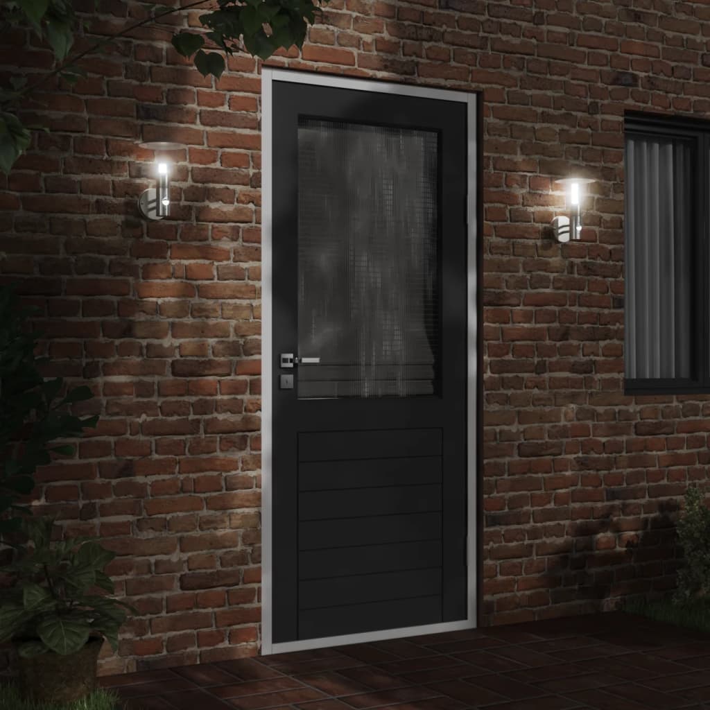 vidaXL Lampă de perete exterior cu senzor, argintiu, oțel inoxidabil vidaXL Lampă de perete exterior cu senzor, argintiu, oțel inoxidabil