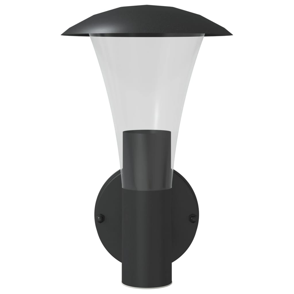 vidaXL Lampă exterioară de perete, negru, oțel inoxidabil vidaXL Lampă exterioară de perete, negru, oțel inoxidabil