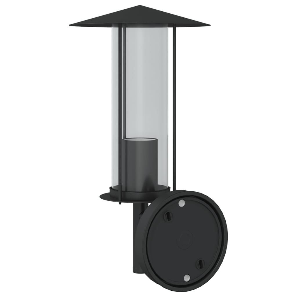 vidaXL Lampă exterioară de perete, negru, oțel inoxidabil vidaXL Lampă exterioară de perete, negru, oțel inoxidabil