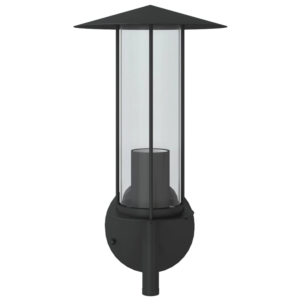 vidaXL Corpuri de iluminat exterior de perete 2 buc argintiu oțel inox vidaXL Corpuri de iluminat exterior de perete 2 buc argintiu oțel inox