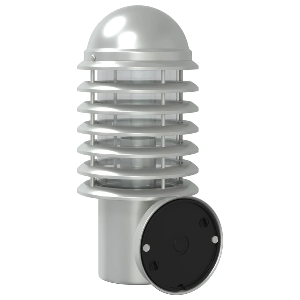 vidaXL Lampă de perete exterior cu senzor, argintiu, oțel inoxidabil vidaXL Lampă de perete exterior cu senzor, argintiu, oțel inoxidabil