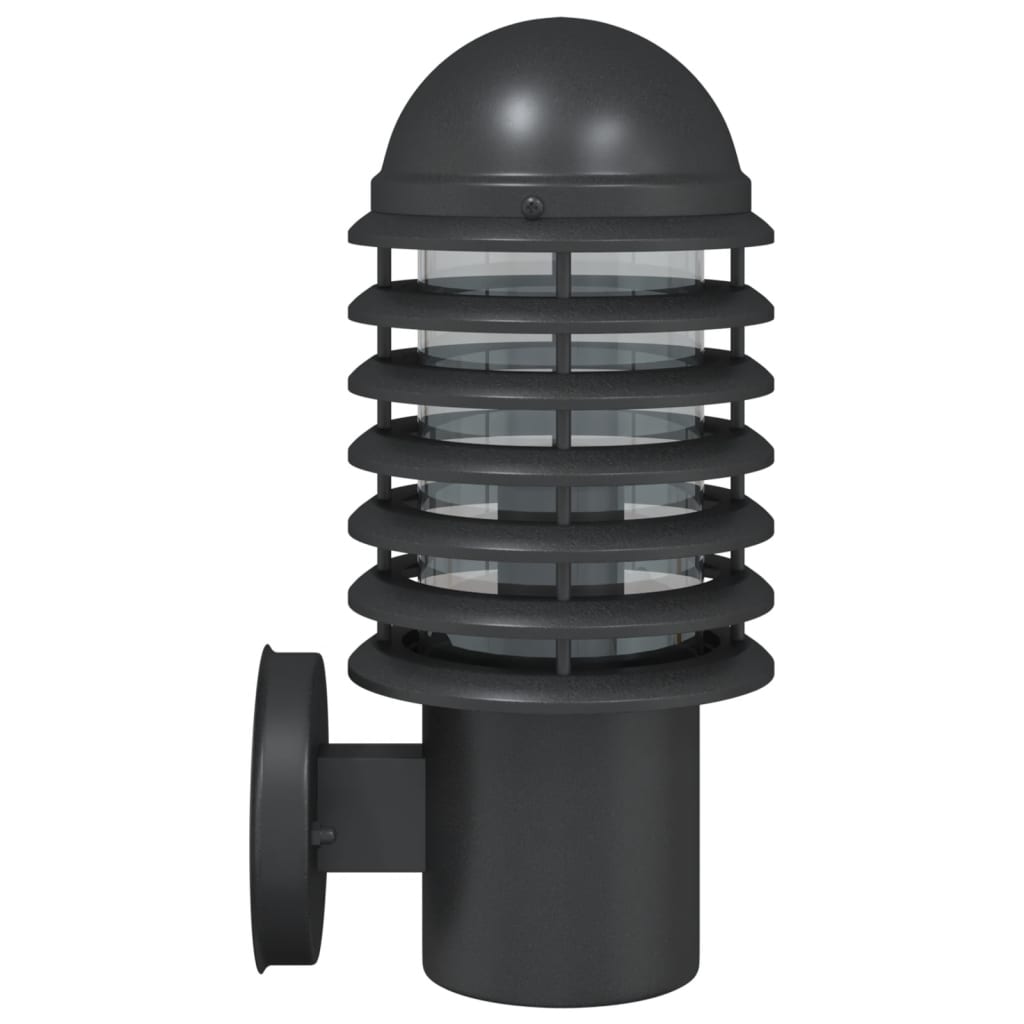 vidaXL Lampă exterioară de perete, negru, oțel inoxidabil vidaXL Lampă exterioară de perete, negru, oțel inoxidabil