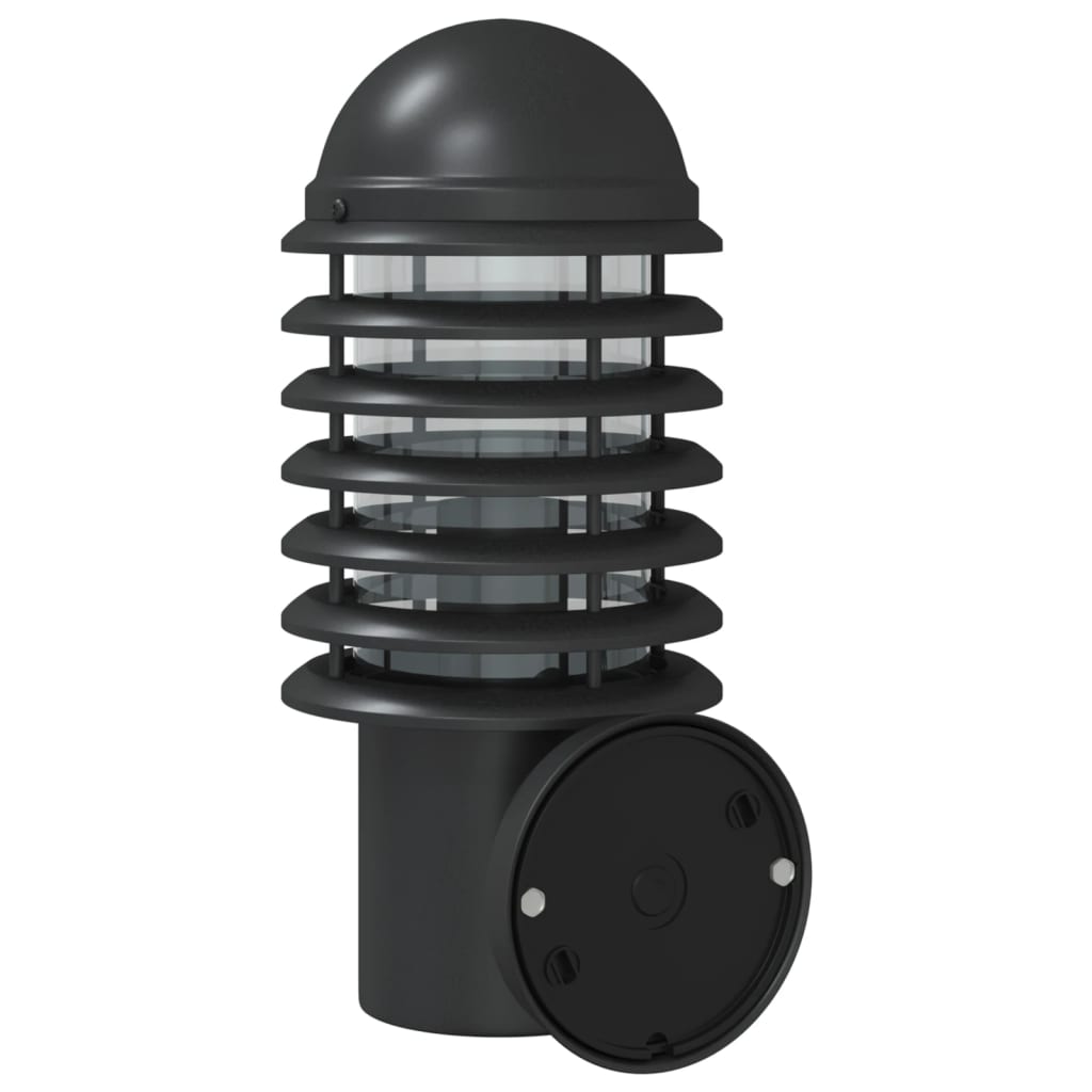 vidaXL Lampă exterioară de perete, negru, oțel inoxidabil vidaXL Lampă exterioară de perete, negru, oțel inoxidabil