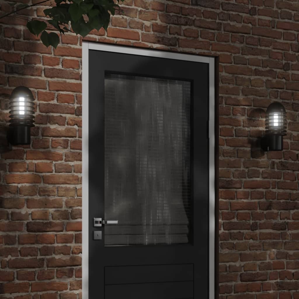 vidaXL Corpuri de iluminat exterior de perete 2 buc argintiu oțel inox vidaXL Corpuri de iluminat exterior de perete 2 buc argintiu oțel inox