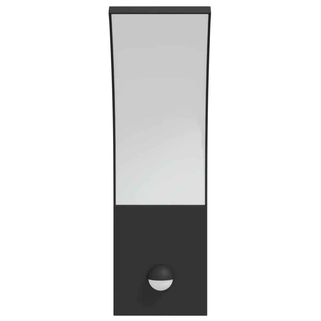 vidaXL Lămpi exterioare de perete cu LED/senzor 2 buc. negru aluminiu vidaXL Lămpi exterioare de perete cu LED/senzor 2 buc. negru aluminiu