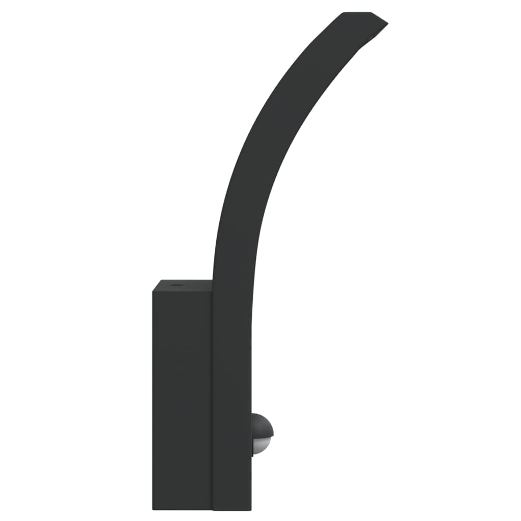 vidaXL Lămpi exterioare de perete cu LED/senzor 2 buc. negru aluminiu vidaXL Lămpi exterioare de perete cu LED/senzor 2 buc. negru aluminiu