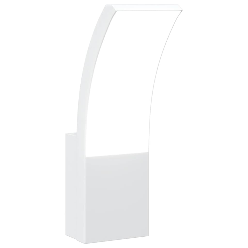 vidaXL Lampă exterioară de perete cu LED, alb, aluminiu turnat vidaXL Lampă exterioară de perete cu LED, alb, aluminiu turnat