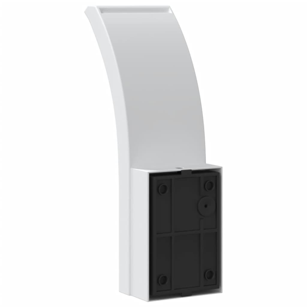 vidaXL Lampă exterioară de perete cu LED/senzor, alb, aluminiu turnat