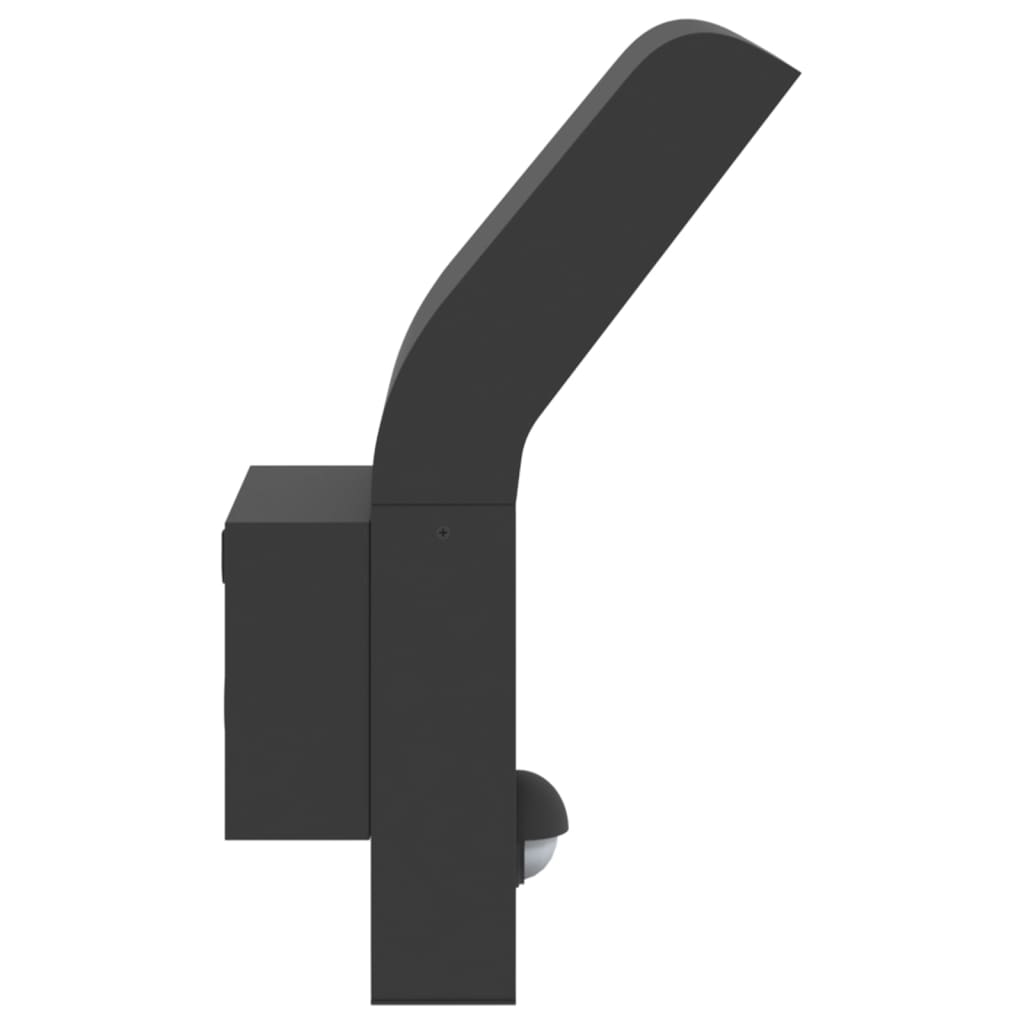 vidaXL Lampă exterioară de perete cu LED/senzor, negru aluminiu turnat vidaXL Lampă exterioară de perete cu LED/senzor, negru aluminiu turnat