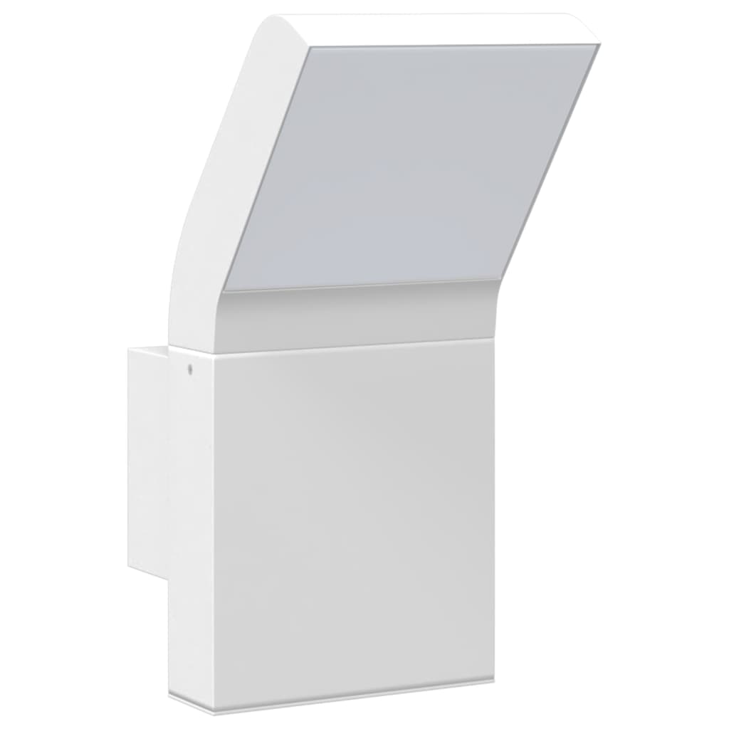 vidaXL Lampă exterioară de perete cu LED, alb, aluminiu turnat