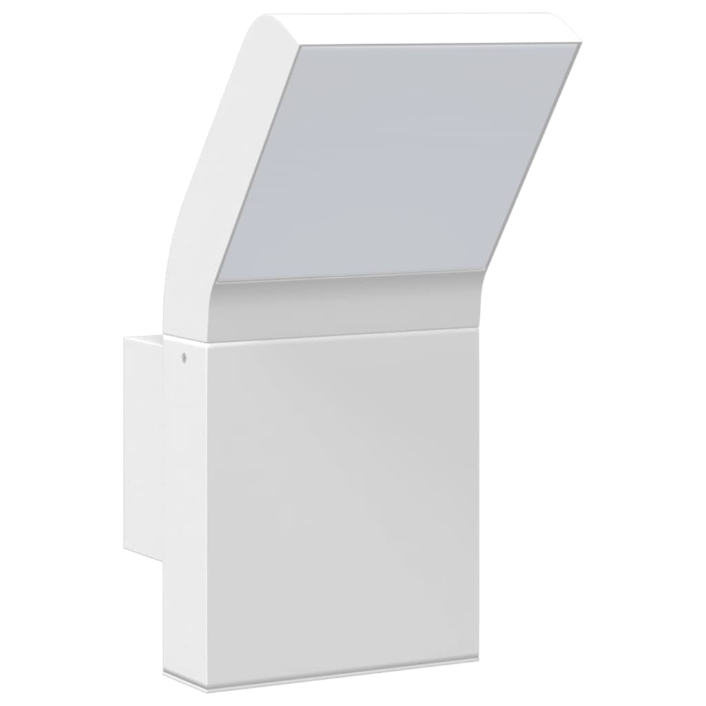 vidaXL Lămpi exterioare de perete cu LED 2 buc. alb, aluminiu turnat vidaXL Lămpi exterioare de perete cu LED 2 buc. alb, aluminiu turnat
