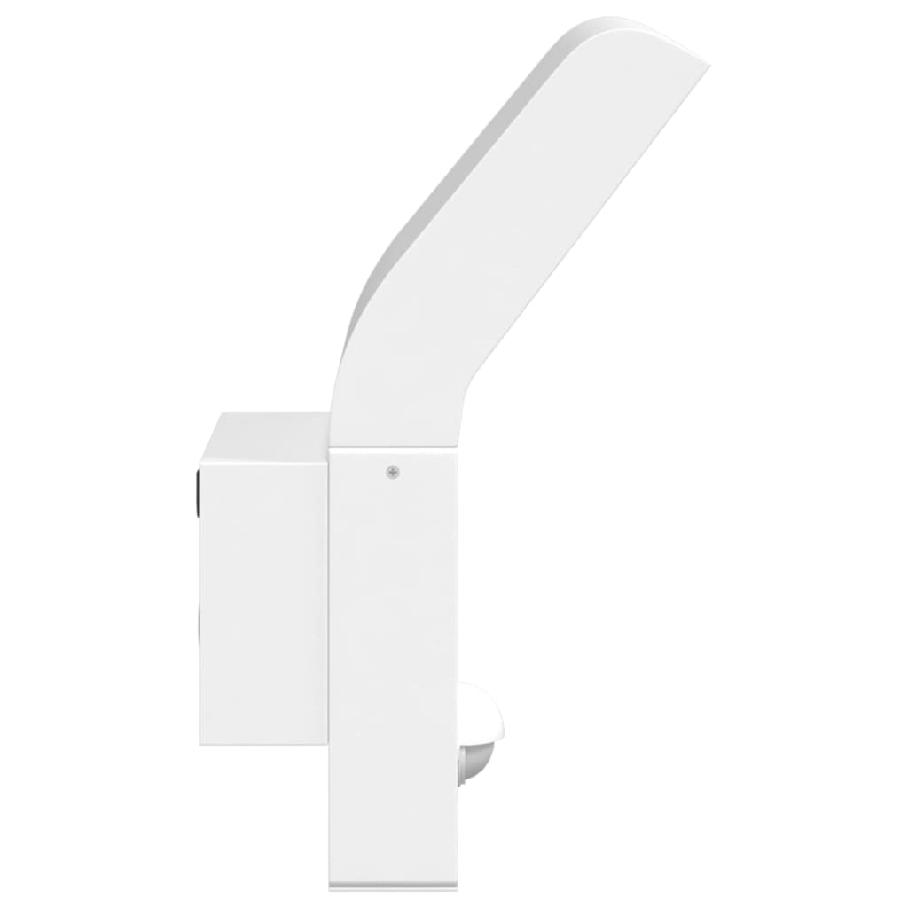 vidaXL Lampă exterioară de perete cu LED/senzor, alb, aluminiu turnat vidaXL Lampă exterioară de perete cu LED/senzor, alb, aluminiu turnat