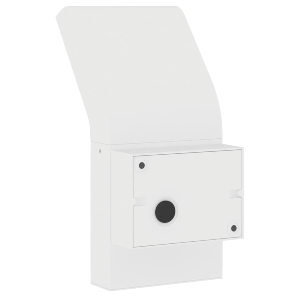 vidaXL Lămpi exterioare de perete LED/senzor 2 buc alb aluminiu turnat vidaXL Lămpi exterioare de perete LED/senzor 2 buc alb aluminiu turnat