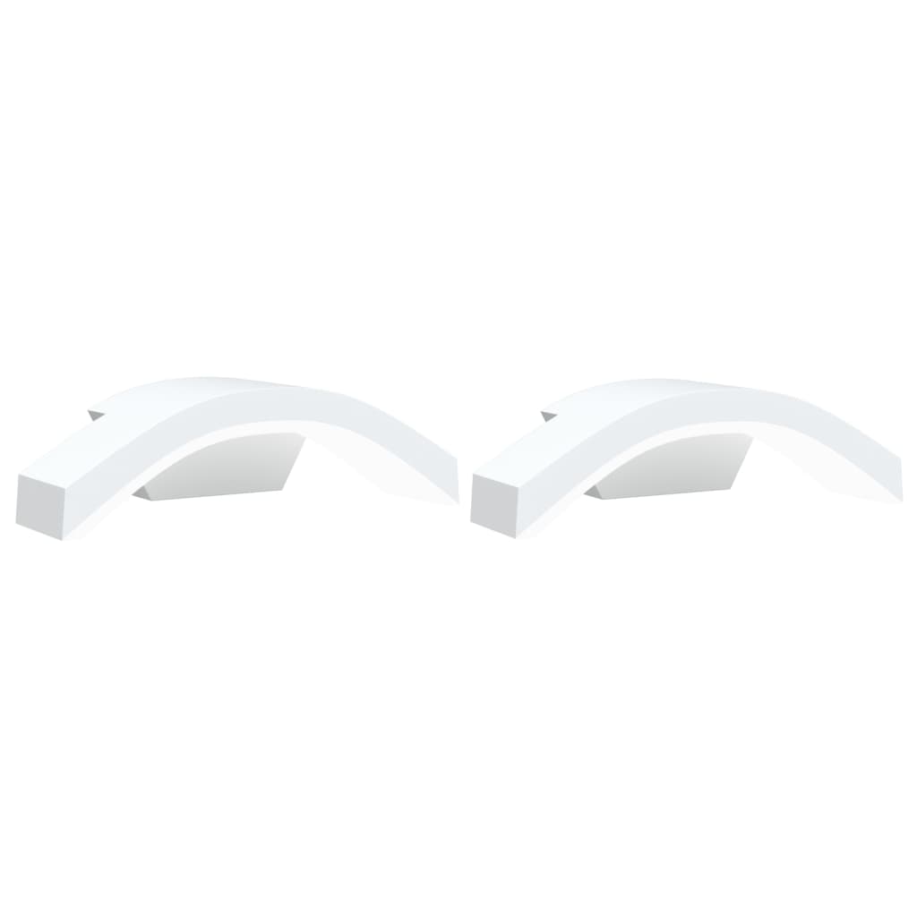 vidaXL Lămpi exterioare de perete cu LED 2 buc. alb, aluminiu turnat vidaXL Lămpi exterioare de perete cu LED 2 buc. alb, aluminiu turnat