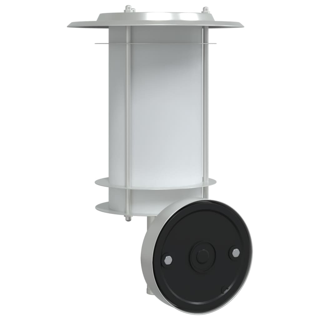 vidaXL Corpuri de iluminat exterior de perete 2 buc argintiu oțel inox vidaXL Corpuri de iluminat exterior de perete 2 buc argintiu oțel inox
