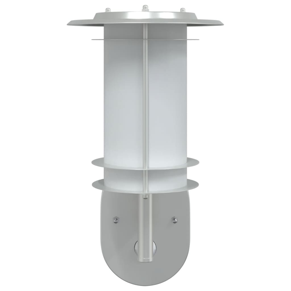 vidaXL Lampă de perete exterior cu senzor, argintiu, oțel inoxidabil vidaXL Lampă de perete exterior cu senzor, argintiu, oțel inoxidabil