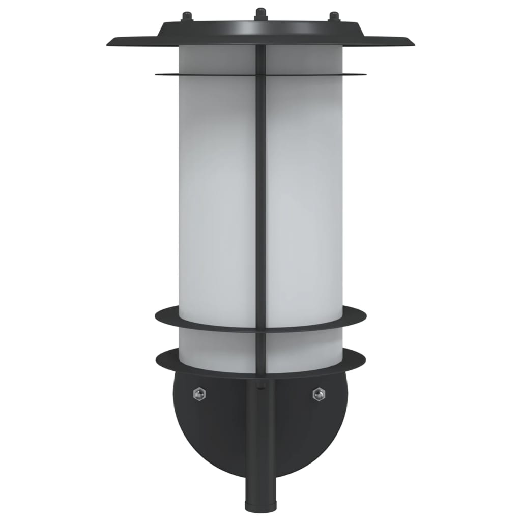 vidaXL Lampă exterioară de perete, negru, oțel inoxidabil vidaXL Lampă exterioară de perete, negru, oțel inoxidabil