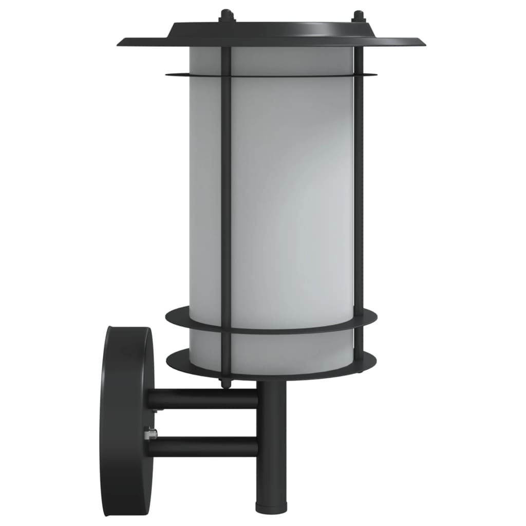 vidaXL Lampă exterioară de perete, negru, oțel inoxidabil vidaXL Lampă exterioară de perete, negru, oțel inoxidabil