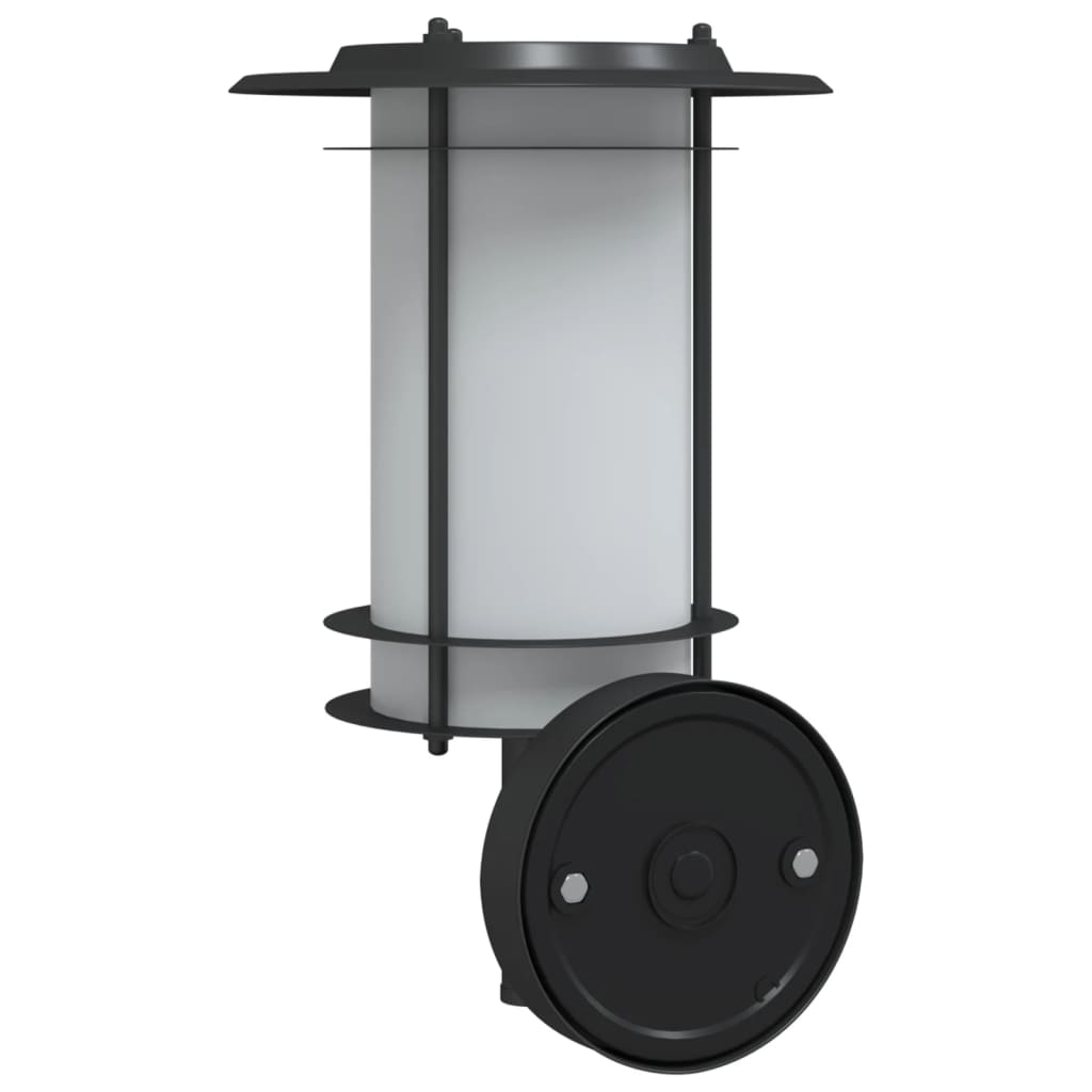 vidaXL Lampă exterioară de perete, negru, oțel inoxidabil vidaXL Lampă exterioară de perete, negru, oțel inoxidabil