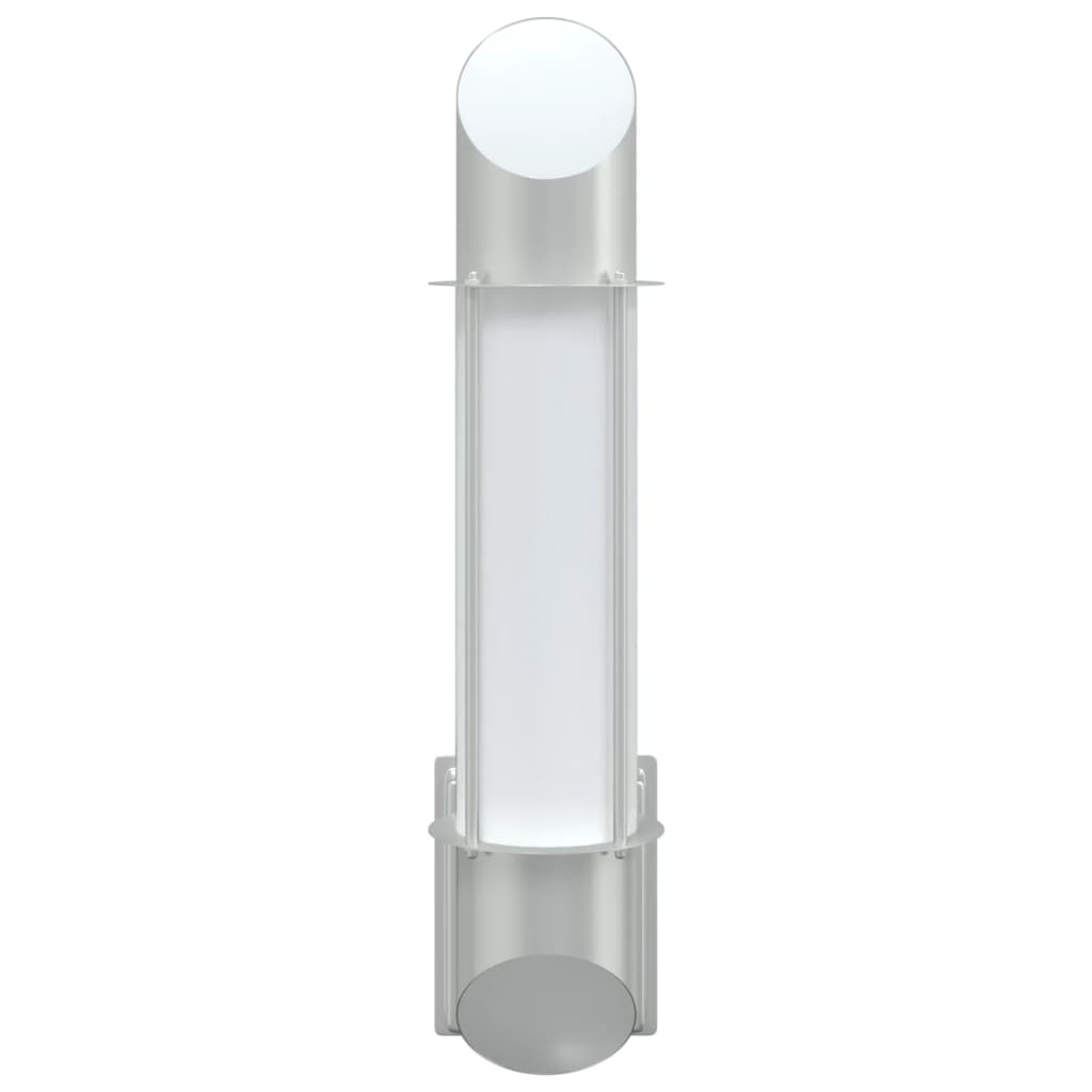 vidaXL Corpuri de iluminat exterior de perete 2 buc argintiu oțel inox vidaXL Corpuri de iluminat exterior de perete 2 buc argintiu oțel inox