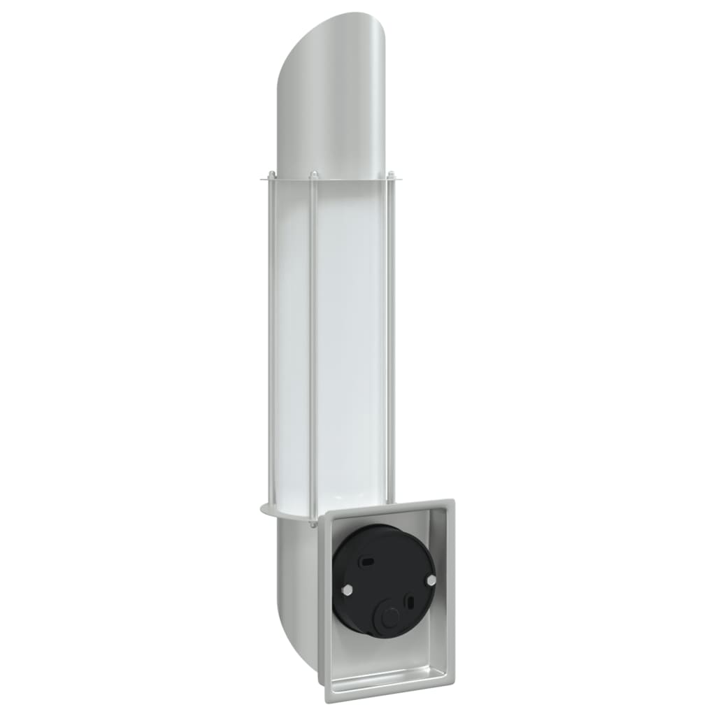 vidaXL Corpuri de iluminat exterior de perete 2 buc argintiu oțel inox vidaXL Corpuri de iluminat exterior de perete 2 buc argintiu oțel inox