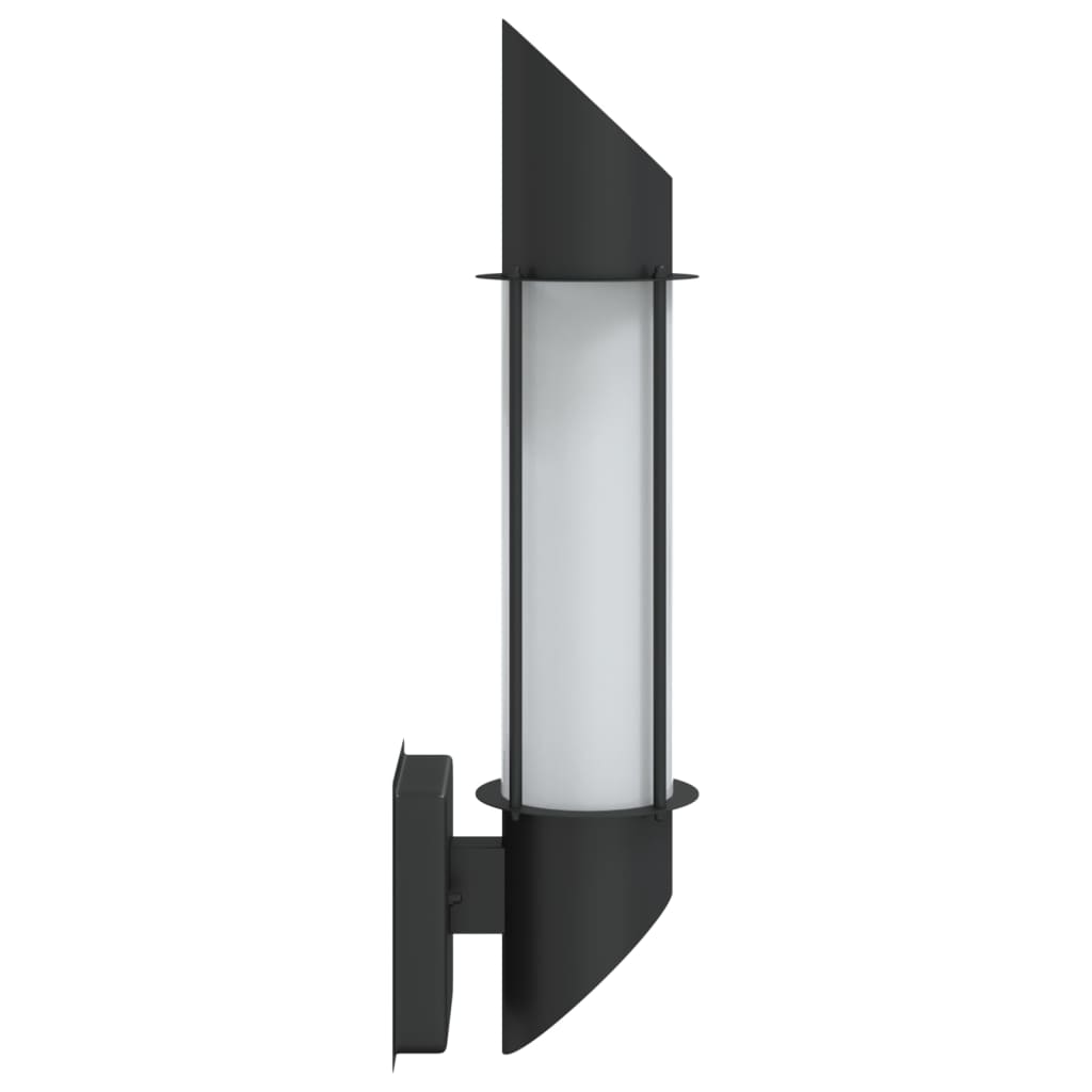 vidaXL Lampă exterioară de perete, negru, oțel inoxidabil vidaXL Lampă exterioară de perete, negru, oțel inoxidabil