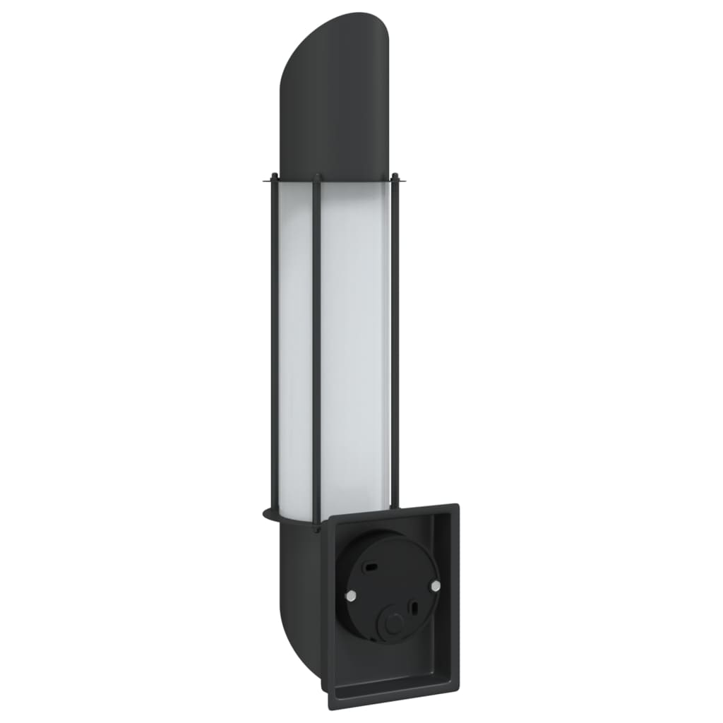 vidaXL Lampă exterioară de perete, negru, oțel inoxidabil vidaXL Lampă exterioară de perete, negru, oțel inoxidabil