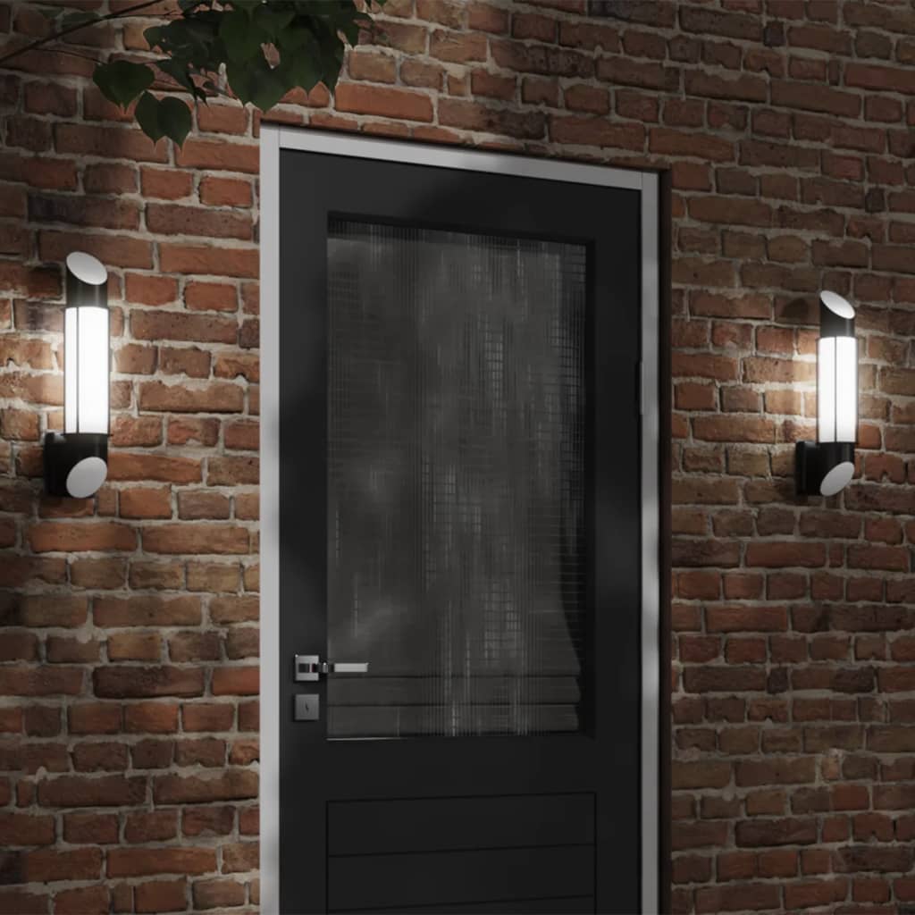 vidaXL Lampă exterioară de perete, negru, oțel inoxidabil vidaXL Lampă exterioară de perete, negru, oțel inoxidabil