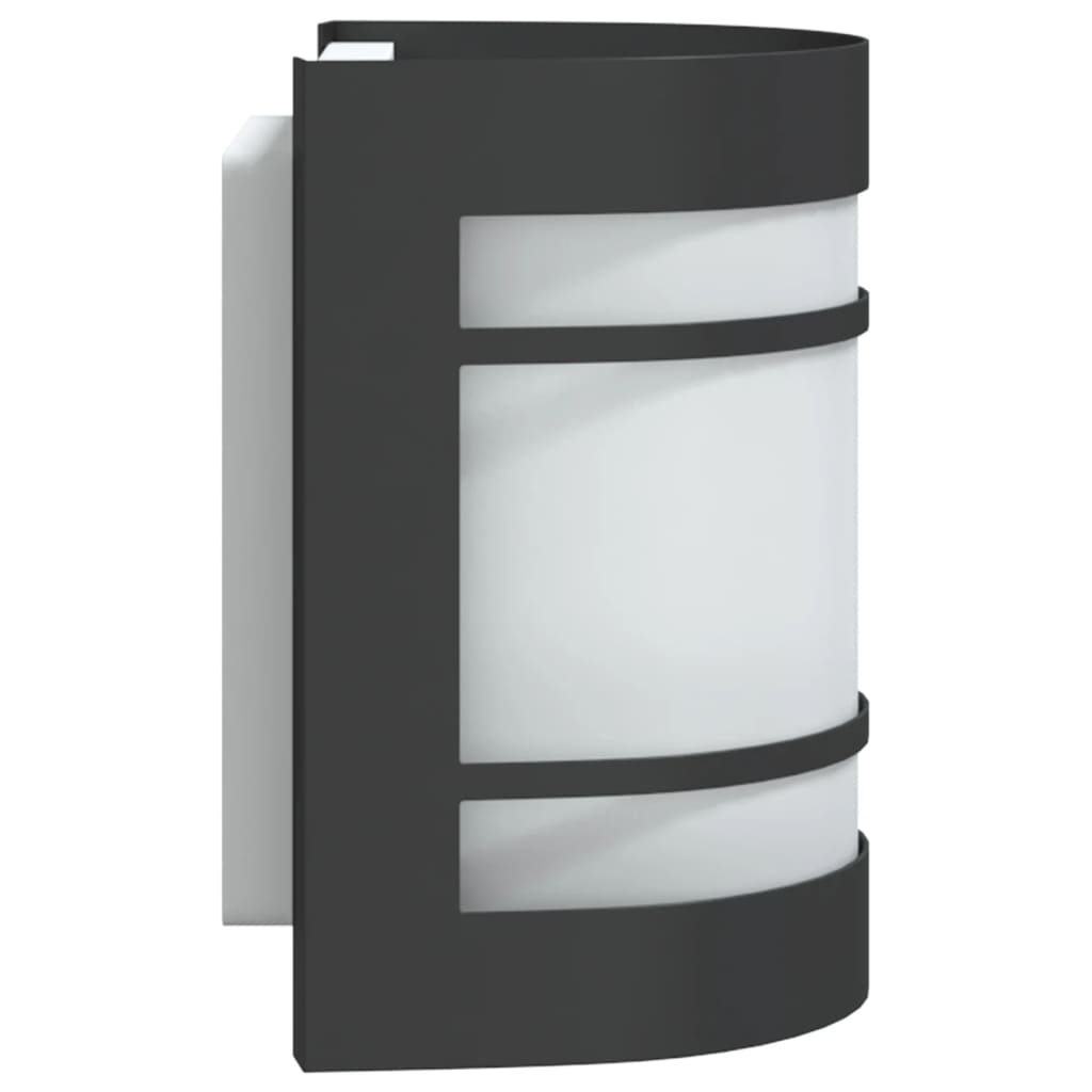 vidaXL Lampă exterioară de perete, negru, oțel inoxidabil