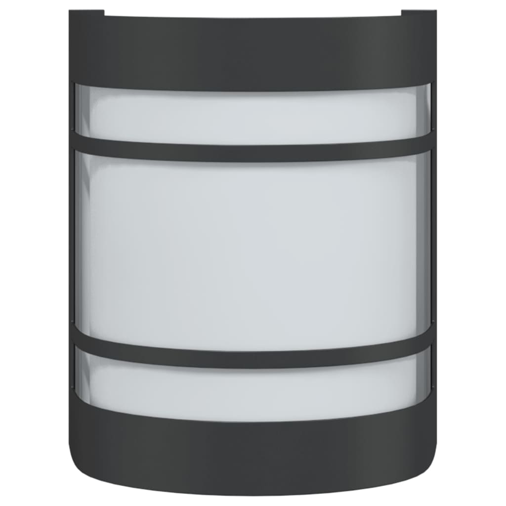 vidaXL Corpuri de iluminat exterior de perete 2 buc argintiu oțel inox vidaXL Corpuri de iluminat exterior de perete 2 buc argintiu oțel inox