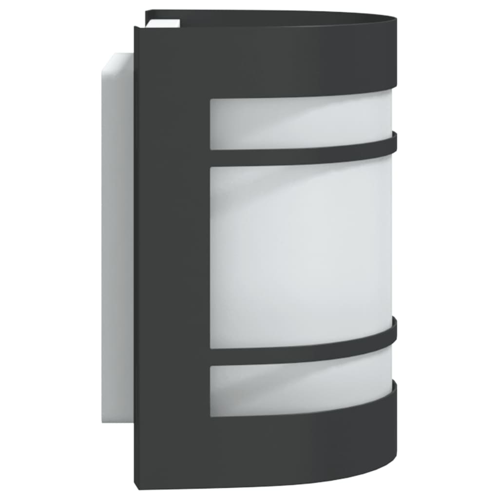 vidaXL Corpuri de iluminat exterior de perete 2 buc argintiu oțel inox vidaXL Corpuri de iluminat exterior de perete 2 buc argintiu oțel inox