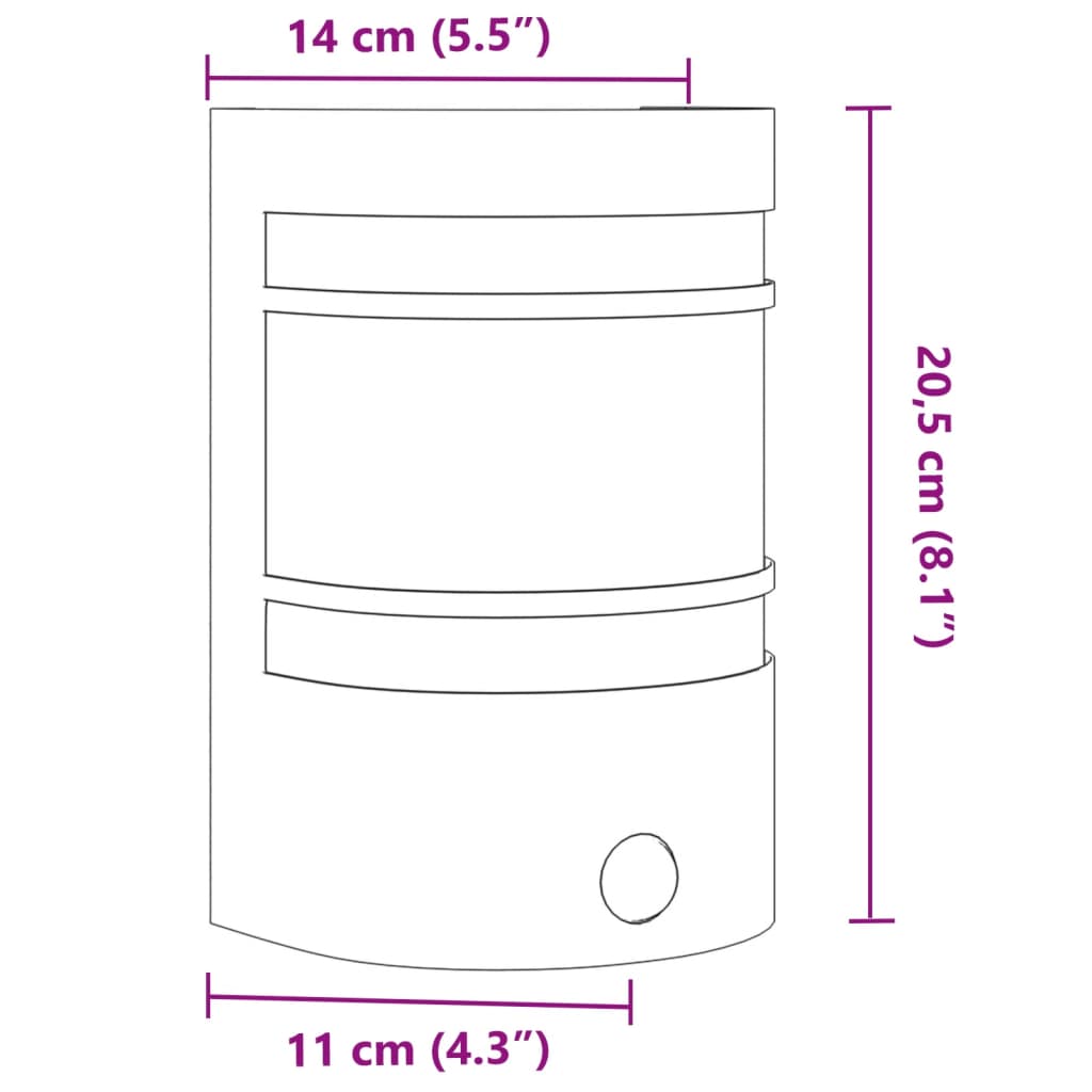 vidaXL Lămpi exterioare de perete cu senzori, 2 buc., negru, oțel inox vidaXL Lămpi exterioare de perete cu senzori, 2 buc., negru, oțel inox