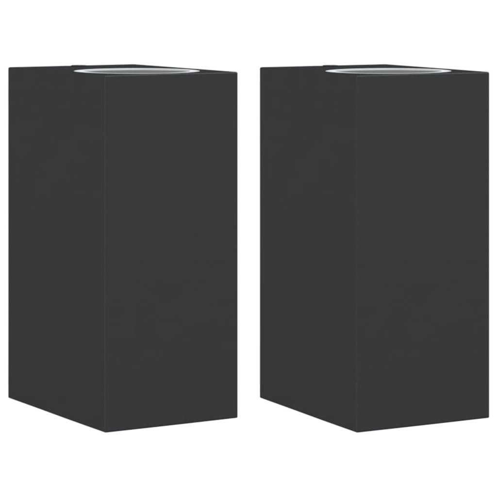 vidaXL Lămpi exterioare de perete cu LED 2 buc. negru, aluminiu turnat vidaXL Lămpi exterioare de perete cu LED 2 buc. negru, aluminiu turnat