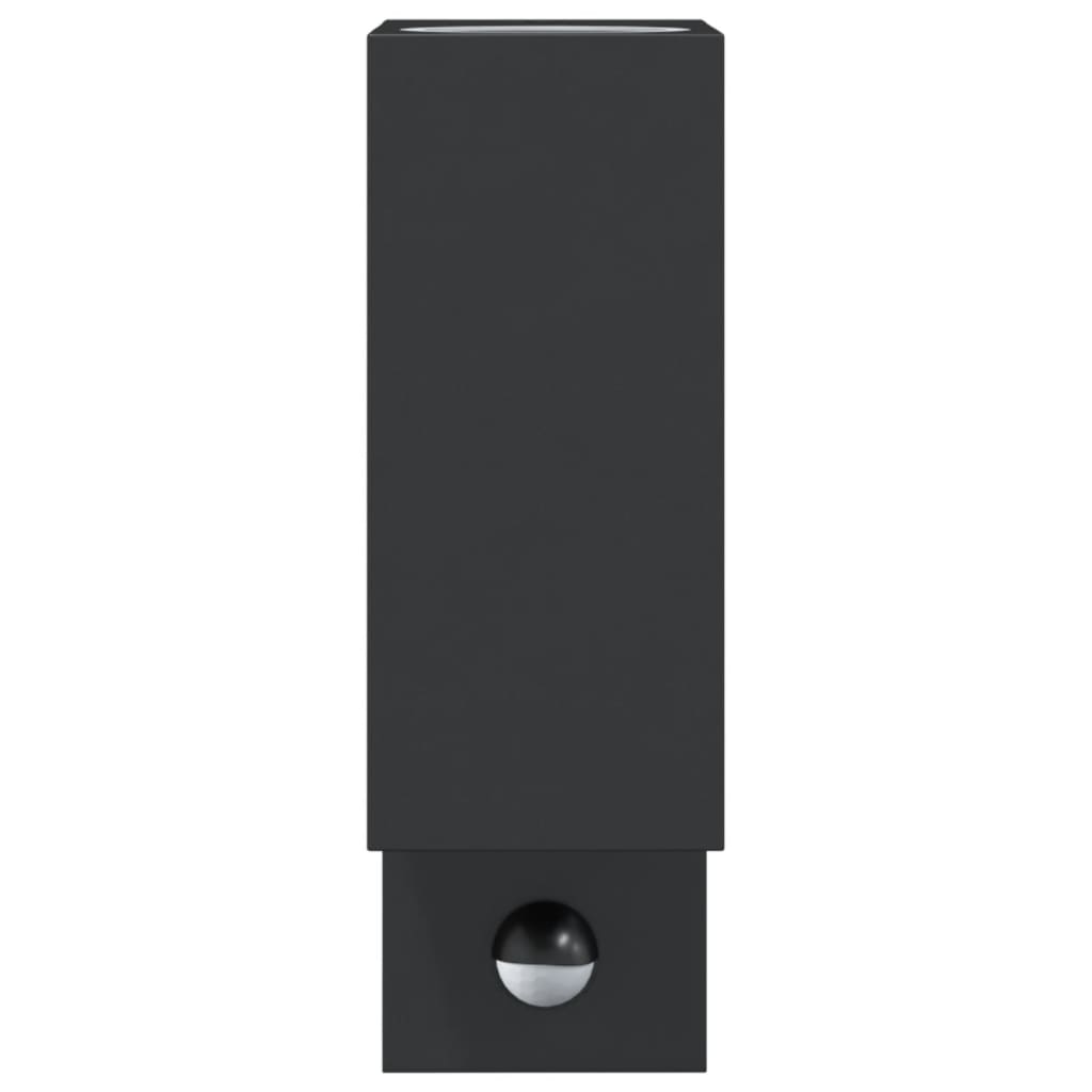 vidaXL Lampă exterioară de perete cu LED/senzor, negru aluminiu turnat vidaXL Lampă exterioară de perete cu LED/senzor, negru aluminiu turnat