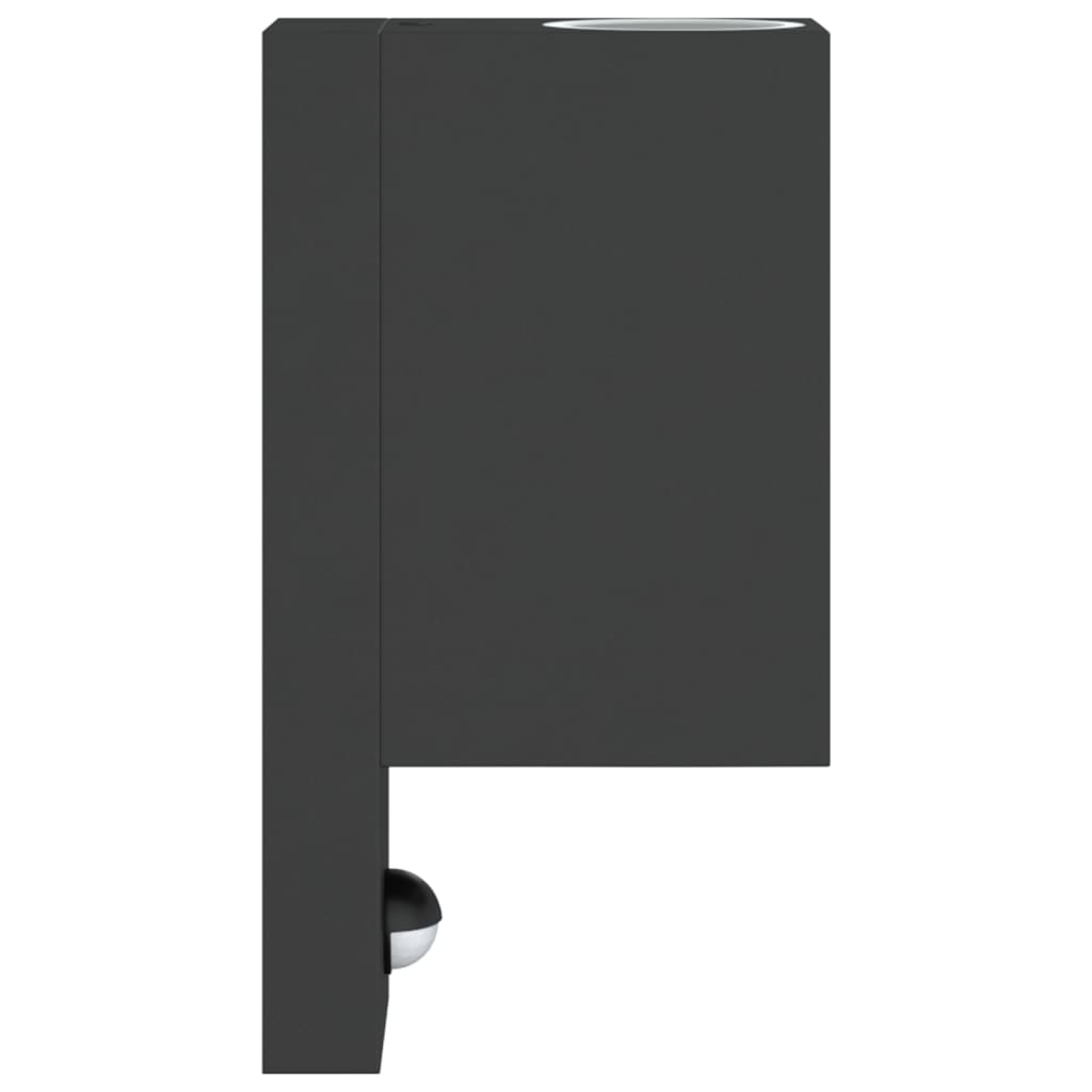 vidaXL Lămpi exterioare de perete senzori 2 buc. negru aluminiu turnat vidaXL Lămpi exterioare de perete senzori 2 buc. negru aluminiu turnat