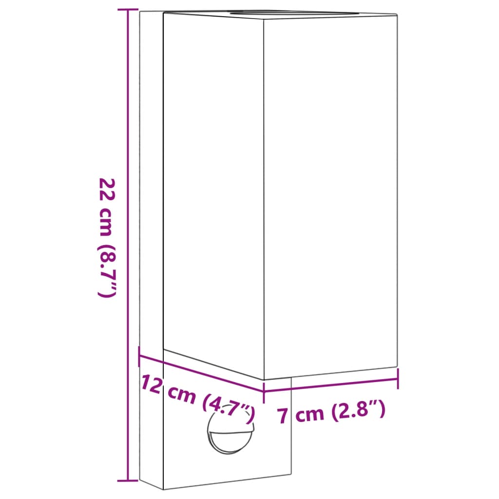 vidaXL Lămpi exterioare de perete senzori 2 buc. negru aluminiu turnat vidaXL Lămpi exterioare de perete senzori 2 buc. negru aluminiu turnat