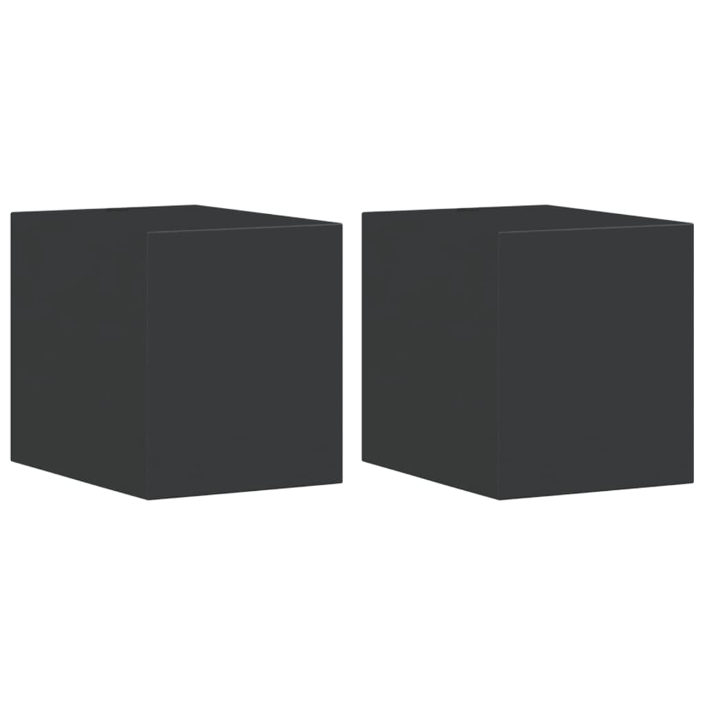 vidaXL Lămpi exterioare de perete cu LED 2 buc. negru, aluminiu turnat vidaXL Lămpi exterioare de perete cu LED 2 buc. negru, aluminiu turnat