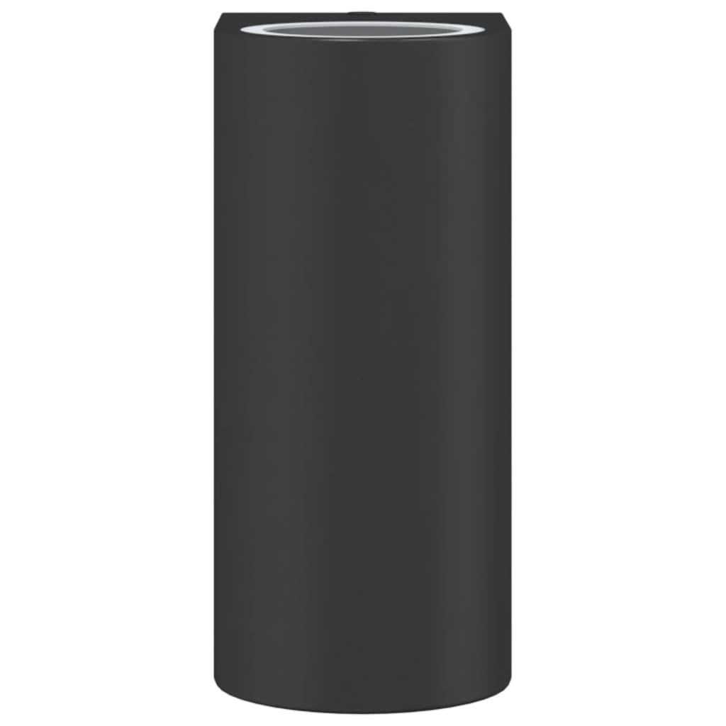vidaXL Lămpi exterioare de perete cu LED 2 buc. negru, aluminiu turnat
