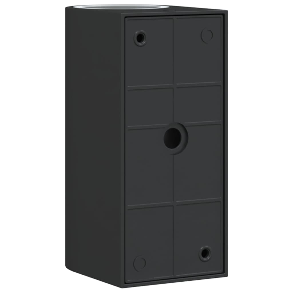 vidaXL Lămpi exterioare de perete cu LED 2 buc. negru, aluminiu turnat