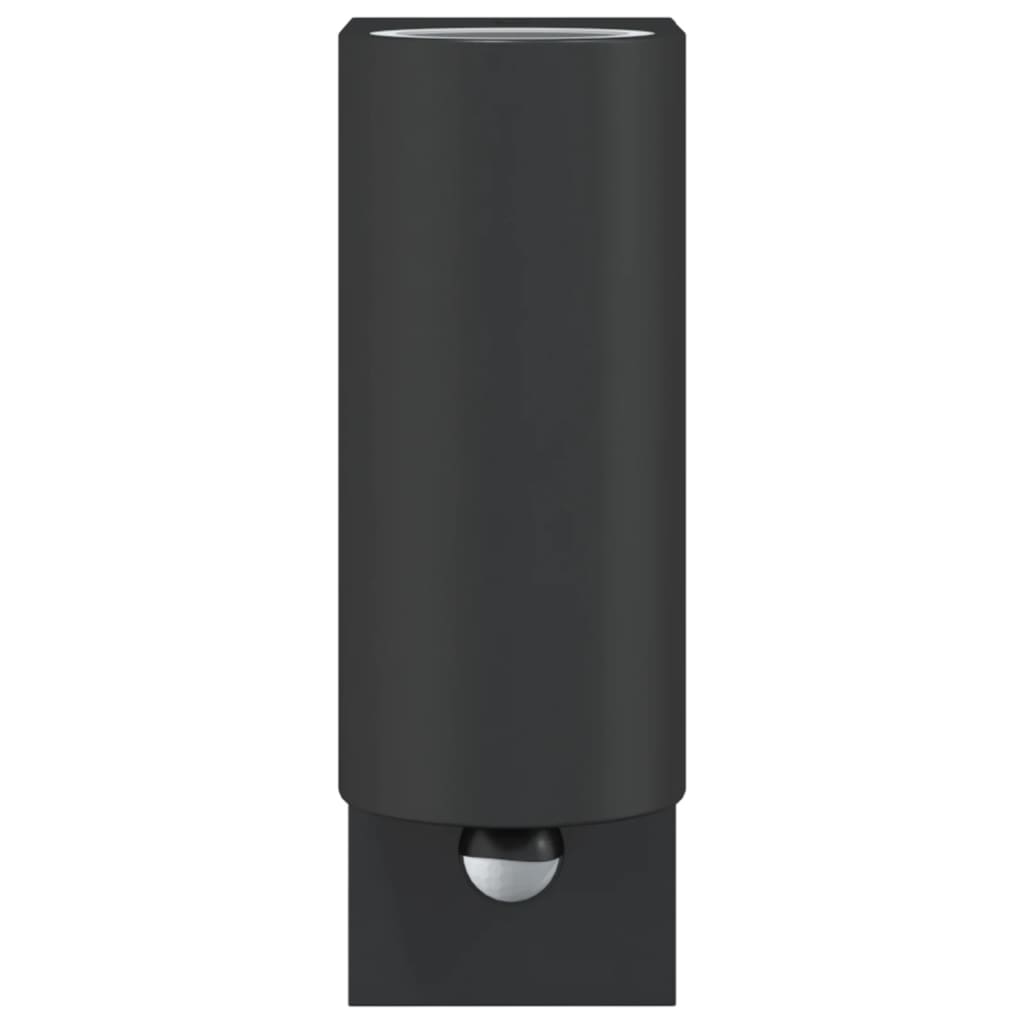 vidaXL Lămpi exterioare de perete senzori 2 buc. negru aluminiu turnat vidaXL Lămpi exterioare de perete senzori 2 buc. negru aluminiu turnat